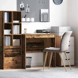 Berkfield Home Desk Old Wood 80x50x76 cm Engineered wood in Brown - Size: 80 x 50 x 76 cm - thumbnail 2