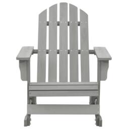 Berkfield Home Garden Rocking Chair Wood Grey - thumbnail 1