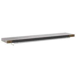 Berkfield Home Floating Wall Shelf Concrete Grey 120x23.5x3.8 cm MDF - thumbnail 6