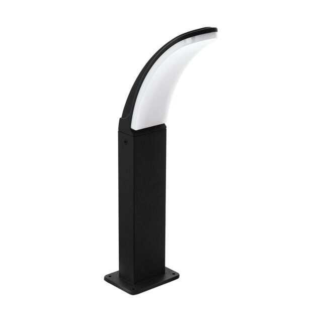 Loops IP44 Outdoor Pedestal Light Black Aluminium 11W Built in LED Wall Post Lamp - image 1