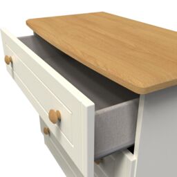 Ready Assembled 2 U Lancaster 3 Drawer Chest (Ready Assembled) in Cream - thumbnail 5
