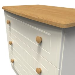 Ready Assembled 2 U Lancaster 3 Drawer Chest (Ready Assembled) in Cream - thumbnail 4