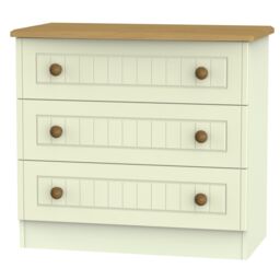 Ready Assembled 2 U Lancaster 3 Drawer Chest (Ready Assembled) in Cream - thumbnail 6