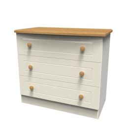 Ready Assembled 2 U Lancaster 3 Drawer Chest (Ready Assembled) in Cream - thumbnail 3