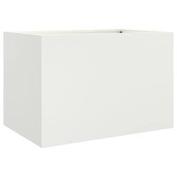 Berkfield Home Planter White 62x40x39 cm Steel - Size: 62 x 40 x 39 cm - thumbnail 3