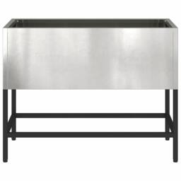Berkfield Home Raised Garden Planter 60x26x45 cm Stainless Steel in Silver - Size: 60 x 26 x 45 cm - thumbnail 5