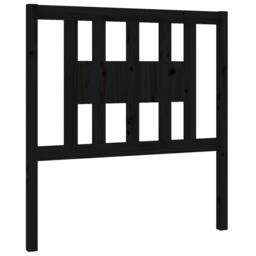 Berkfield Home Headboard Black 96x4x100 cm Solid Wood Pine - Size: 96 x 4 x 100 cm - thumbnail 3