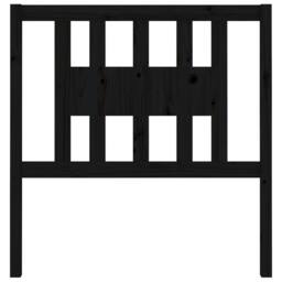 Berkfield Home Headboard Black 96x4x100 cm Solid Wood Pine - Size: 96 x 4 x 100 cm - thumbnail 1
