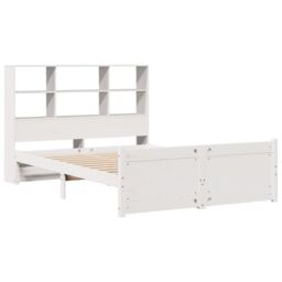 Berkfield Home Bookcase Bed without Mattress White 160x200cm Solid Wood Pine - Size: 160x200 cm - thumbnail 3