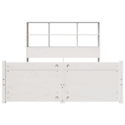 Berkfield Home Bookcase Bed without Mattress White 160x200cm Solid Wood Pine - Size: 160x200 cm - thumbnail 4