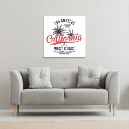 Benjamin Tate Design Cali West Coast (Canvas Print) / 127 x 127 x 4cm in Natural - Size: 127 x 127 x 4 cm - thumbnail 1