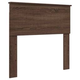 Berkfield Home Bed Frame with Headboard Brown Oak 90 x 190 cm Solid Pine Wood - thumbnail 6