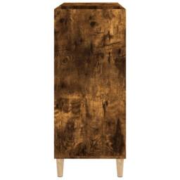 Berkfield Home Record Cabinet Smoked Oak 84.5x38x89 cm Engineered Wood in Brown - thumbnail 6