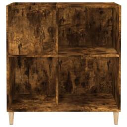 Berkfield Home Record Cabinet Smoked Oak 84.5x38x89 cm Engineered Wood in Brown - thumbnail 5