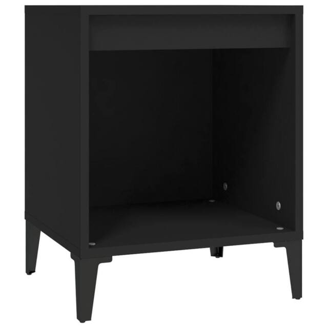 Berkfield Home Bedside Cabinet Black 40x35x50 cm - Size: 40 x 35 x 50 cm - image 1