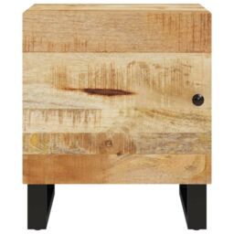 Berkfield Home Bedside Cabinets 2 pcs 40x33x46 cm Solid Wood Mango in Black - Size: 40 x 33 x 46 cm - thumbnail 3