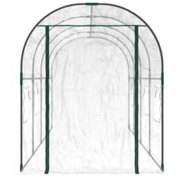 Berkfield Home Greenhouse Transparent 160x400x190 cm PVC&Powder-coated Steel - Size: 160 x 400 x 190 cm - thumbnail 3