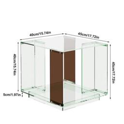 NESTLUNE Green-tinted Acrylic End Side Table in Green - Size: 100 cm x 15 cm - thumbnail 2