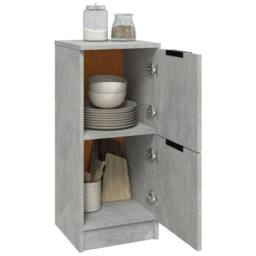 Berkfield Home Sideboards 2 pcs Concrete Grey 30x30x70 cm Engineered Wood - Size: 30 x 30 x 70 cm - thumbnail 4