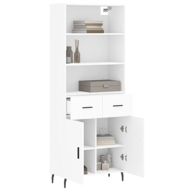 Berkfield Home Highboard White 69.5x34x180 cm Engineered Wood - image 1