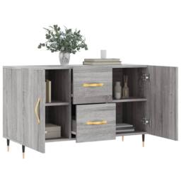 Berkfield Home Sideboard Grey Sonoma 100x36x60 cm Engineered Wood - Size: 100 x 36 x 60 cm - thumbnail 4