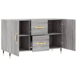 Berkfield Home Sideboard Grey Sonoma 100x36x60 cm Engineered Wood - Size: 100 x 36 x 60 cm - thumbnail 5