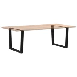 Berkfield Home Dining Table Legs V-Shape 2 pcs Black 100x(72-73.3) cm Steel - thumbnail 8