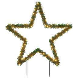 Berkfield Home Christmas Light Decoration with Spikes Star 115 LEDs 85 cm in Green - thumbnail 1