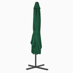 Berkfield Home Outdoor Parasol with Steel Pole 250x250 cm Green - thumbnail 3