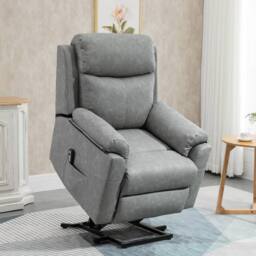 STILVORA Electric Riser Recliner Chair with Remote Grey - thumbnail 3