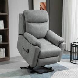 STILVORA Electric Riser Recliner Chair with Remote Grey - thumbnail 2