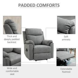STILVORA Electric Riser Recliner Chair with Remote Grey - thumbnail 8