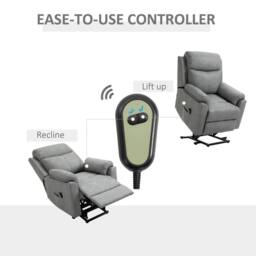 STILVORA Electric Riser Recliner Chair with Remote Grey - thumbnail 7