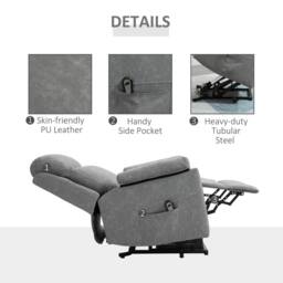 STILVORA Electric Riser Recliner Chair with Remote Grey - thumbnail 9