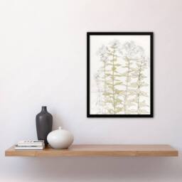 Artery8 Julie de Graag Framed Wall Art Print Phlox Colour Sketch of Flowers in White - Size: A4 - thumbnail 2