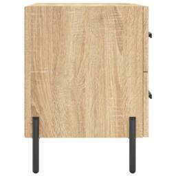 Berkfield Home Modern Bedside Cabinet Sonoma Oak 40x35x47.5 cm Engineered Wood in Brown - thumbnail 7