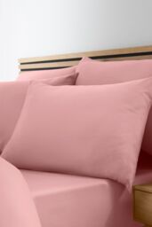 Catherine Lansfield So Soft Non Iron Fitted Sheet in Coral - Size: Super King Fitted - thumbnail 1