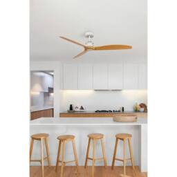 Netlighting Just Fan 128cm Medium White Light Wood DC Ceiling Fan 6 Speed - thumbnail 2