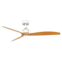 Netlighting Just Fan 128cm Medium White Light Wood DC Ceiling Fan 6 Speed - thumbnail 1