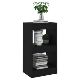 Berkfield Home Book Cabinet/Room Divider Black 40x30x72 cm - Size: 40 x 30 x 72 cm - thumbnail 6