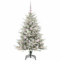 Berkfield Home Artificial Pre-lit Christmas Tree with Ball Set Green 120 cm - thumbnail 3