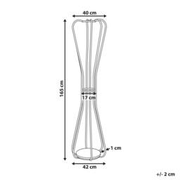 Wyld and Coco Hourglass Silver Coat Stand 165cm - Freestanding Industrial - thumbnail 3