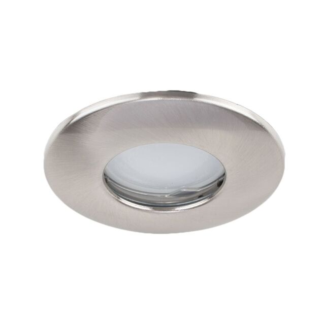 ValueLights Downlight Fire Rated IP65 Ceiling Light Fitting 6 Pack in Silver - image 1