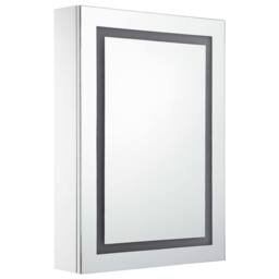 Berkfield Home LED Bathroom Mirror Cabinet 50x13x70 cm in White - Size: 50 x 13 x 70 cm - thumbnail 3