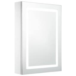 Berkfield Home LED Bathroom Mirror Cabinet 50x13x70 cm in White - Size: 50 x 13 x 70 cm - thumbnail 2