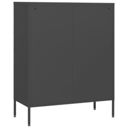 Berkfield Home Chest of Drawers Anthracite 80x35x101.5 cm Steel in Black - thumbnail 5