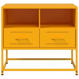 Berkfield Home TV Cabinet Mustard Yellow 68x39x60.5 cm Steel - thumbnail 6