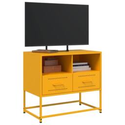 Berkfield Home TV Cabinet Mustard Yellow 68x39x60.5 cm Steel - thumbnail 5