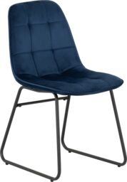 Seconique Quebec Straight Edge Dining Set with Lukas Chairs in Blue - thumbnail 7