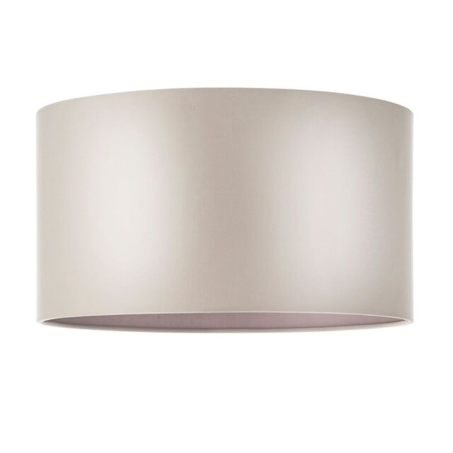 Loops 380mm Mink Satin Fabric Cylinder Lamp Shade - Rolled Edge - 10W E27 LED - image 1